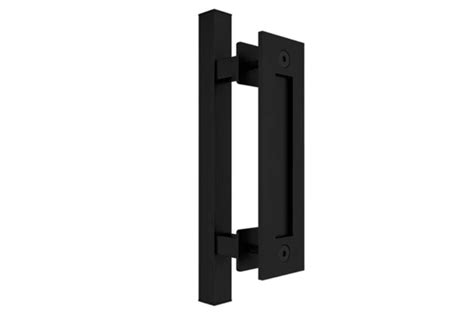 Matte Black Square Handle Barn Door Brisbane Barn Doors