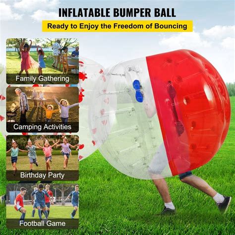 Vevor Inflatable Bumper Ball Ft M Diameter Bubble Soccer Ball