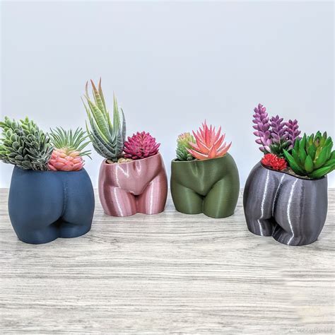 Butt Planter Booty Pot Woman Body Planters Nude Cheeky Etsy