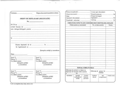 Ordin De Deplasare Model 2024