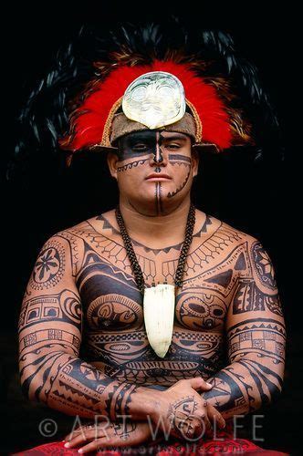 Portrait Of Marquesan Man Polynesian Cultural Center Laie Hawaii