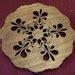 Trivet Hot Plate Oak Or Walnut Wooden Trivet Hot Plate Snowflake Flower Scallop Edge Etsy
