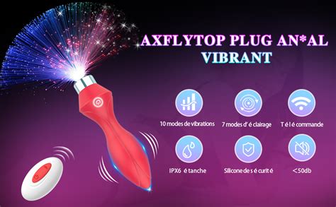 AXFLYTOP Plug Anal Vibromasseurs Sextoyse Homme Sex Plug Anus Femme Sex Toys Avec 10 Vibrations