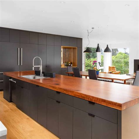 Black Kitchen Cabinets With Wood Countertop – Juameno.com