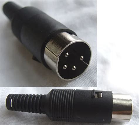 50 Pcs 4 Pin Din Plug Din Male Plug Cables Soldering Iron Dyi Connector ...