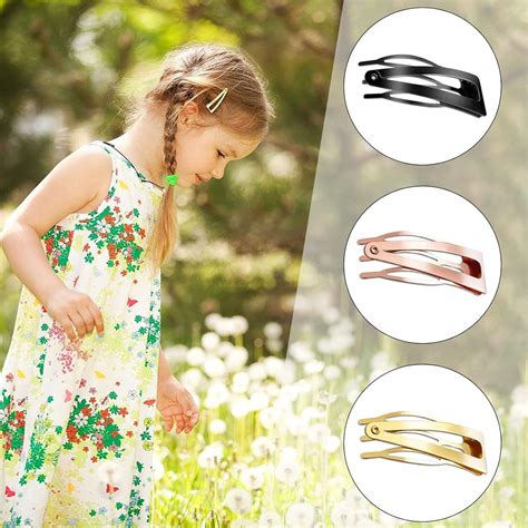 Mbsomnus 24pcs Double Grip Snap Hair Clips Hair Barrettes For Women