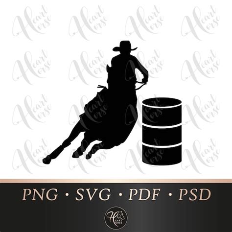 Barrel Racer Svg Barrel Racing Svg Barrel Racer Silhouette Etsy