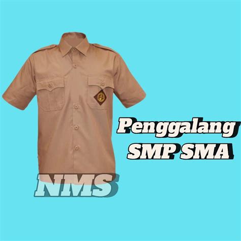 Jual Baju Seragam Sekolah Smp Sma Pramuka Lengan Pendek Coklat Shopee