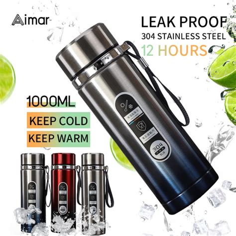 Tumbler Hot And Cold Insulation Cup Vacuum Thermos Water Bottle Portable Stainless Steel Aqua