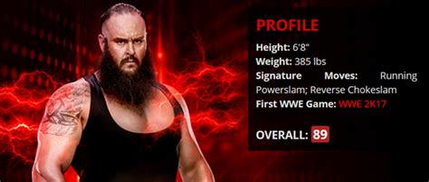 Braun Strowman Wwe 2k Universe Mode Wiki Fandom