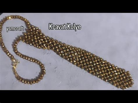 Boncuklu Kravat Kolye Nasıl Yapılır bead tie necklace YouTube