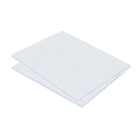 Buy Corrugated Plastic Sheet - Corrugated Plastic Board, 4mm White coroplast Board 8.5" x 11 ...