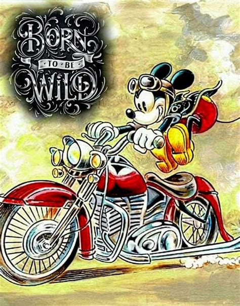 Pin On Carros E Motos In Cute Disney Quotes Biker Art Mickey Mouse