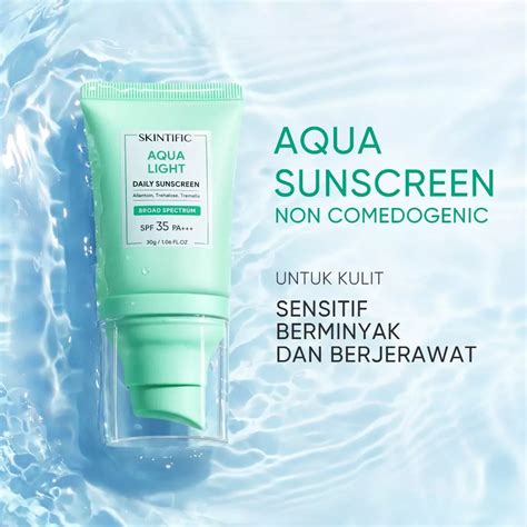 Skintific Aqua Light Daily Sunscreen SPF 35 PA Ukhti Osaka