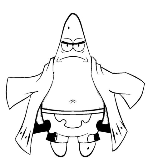 Happy Patrick Star Coloring Page Free And Printable Coloring Pages