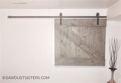 DIY Barn Door Style Window Covering - Sawdust Sisters