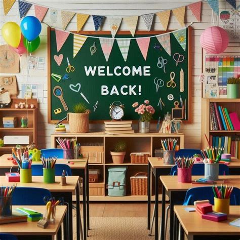 First Day of School Classroom | Premium AI-generated image