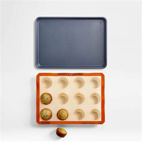 Silpat Muffin And Half Sheet Baking Mat Set Crate And Barrel