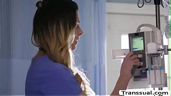 Horny Patient Lets His Shemale Nurse Massage His Legs And His Hard Big Cock The Shemale Nurse