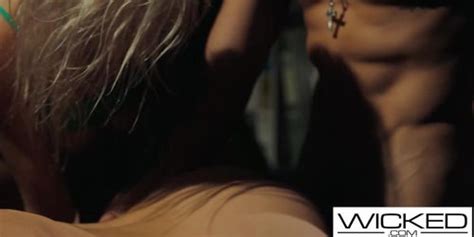 WICKEDOFFICIAL Voyeur Babe Spies On Couple Fucking And Joins THREESOME Cherry Kiss Emma Hix