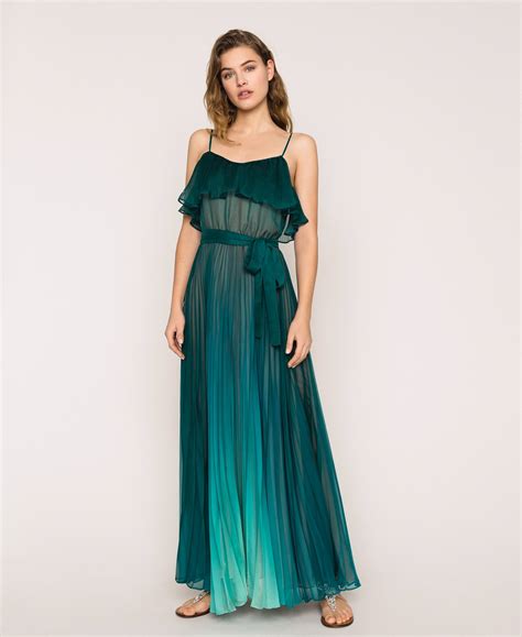 わなかった Pleated Pleats Long Dress Green Mサイズの通販 By Mimimins Shop｜ラクマ カラー