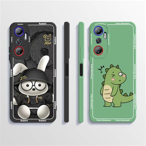 Infinix Hot G Phone Casing Liquid Silicone New Rabbit Design Case Infinix Hot X