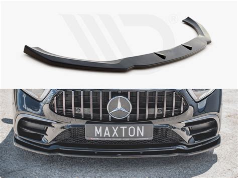 Front Splitter V 2 Mercedes Benz CLS AMG Line 53AMG C257 Maxton