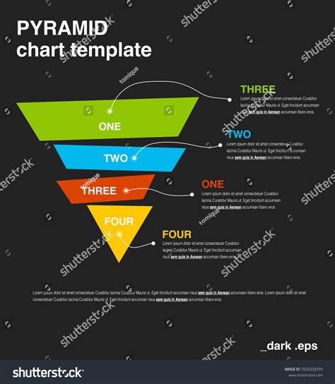 4 Steps Minimalist Infographic Pyramid Chart Royalty Free Stock Vector 1826358395