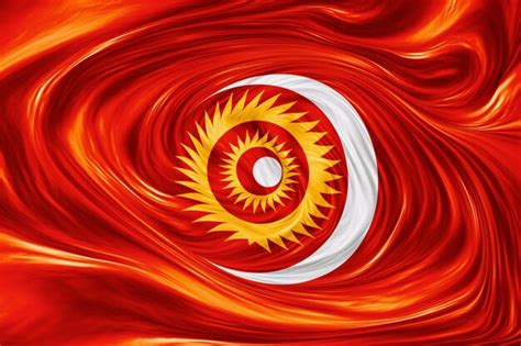 Premium Photo | Flag wallpaper of Kyrgyzstan