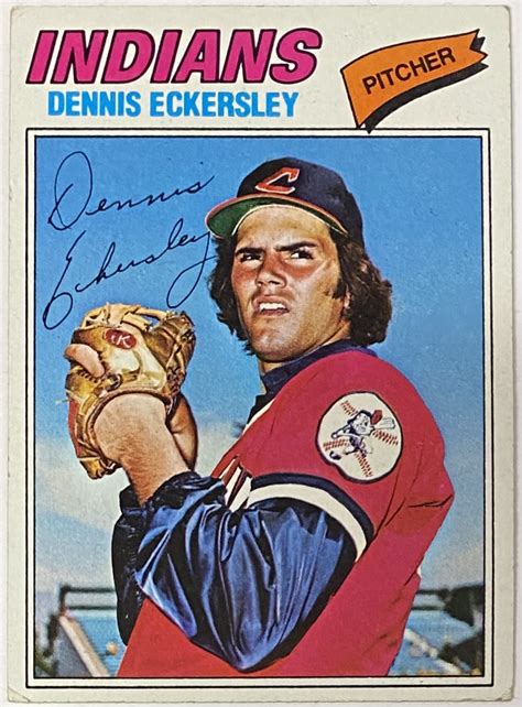 Dennis Eckersley 1977 Topps Cleveland Indians Baseball Card KBK Sports