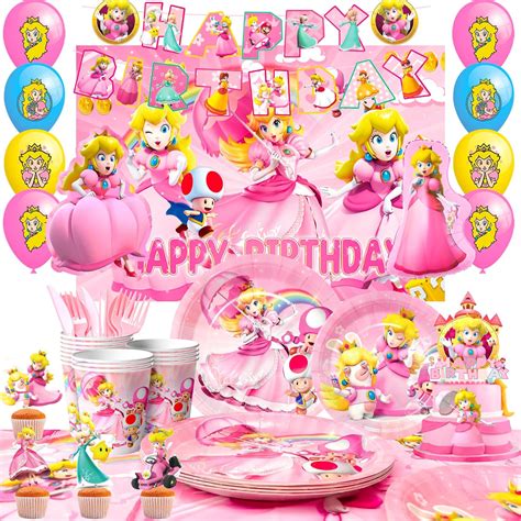 Amazon Princess Peach Birthday Party Supplies Pcs Princess