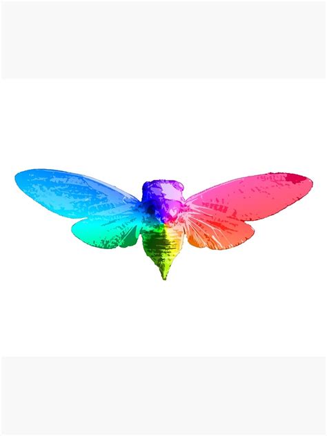 Single Rainbow Cicada Poster For Sale By Reitticus Redbubble