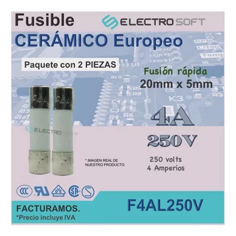 Fusible Cerámico Europeo 4a 250v | 4 Amperios