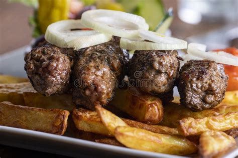 Cevapcici With French Fries Stock Image Image Of Grill Cevapcici