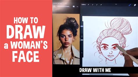 How To Draw A Woman S Face From Reference Artclass Illustration