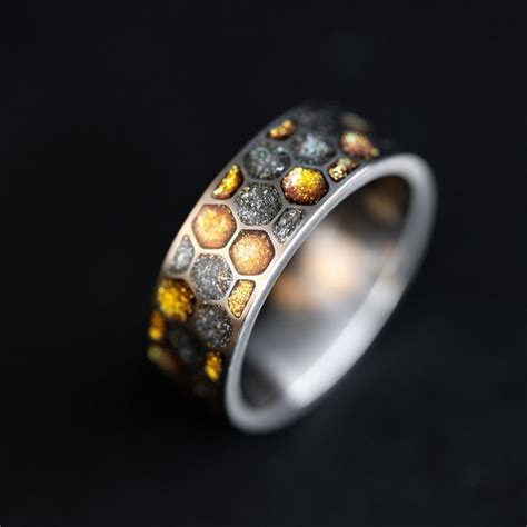 Meteorite Ring - Etsy