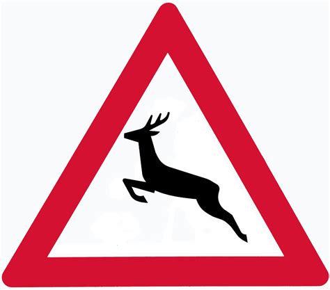 deer crossing sign isolated Free Photo Download | FreeImages