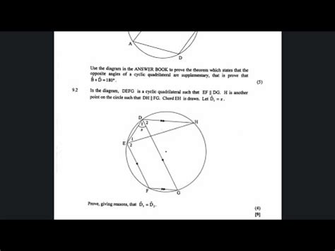 Euclidean Geometry Grade 12 May June 2023 Maths P2 Question 9 9 1