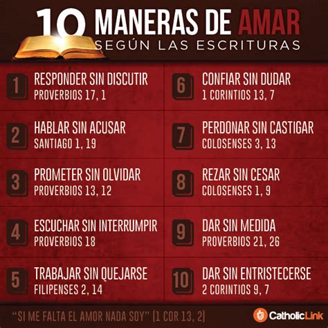 Infograf A Maneras De Amar Seg N La Biblia Catholic Link