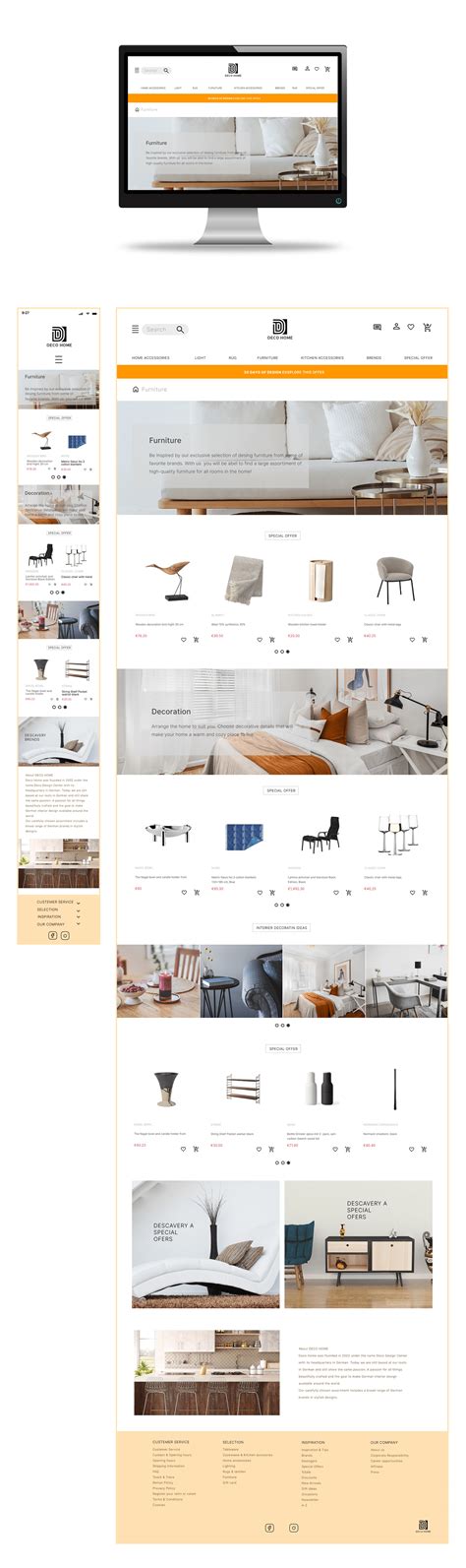 UX/UI design Ecommerce shop furniture :: Behance