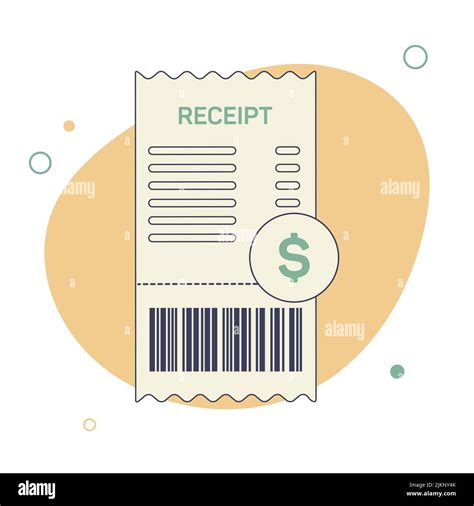 Receipt Icon In A Flat Style Invoice Sign Bill Atm Template Or