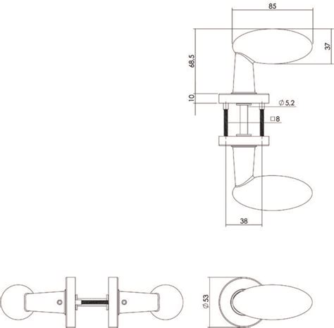 Intersteel Deurkruk Golfclub Op Rozet Met Ring Met Veer Rvs Geborsteld