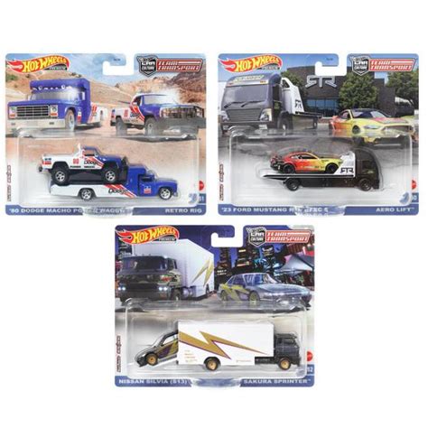 Kit Hot Wheels Car Culture Team Transport 1 64 HW Premium Mattel Carrinho De Brinquedo