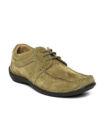 Buy Woodland Men Light Brown Leather Casual Shoes - 632 - Footwear for ...