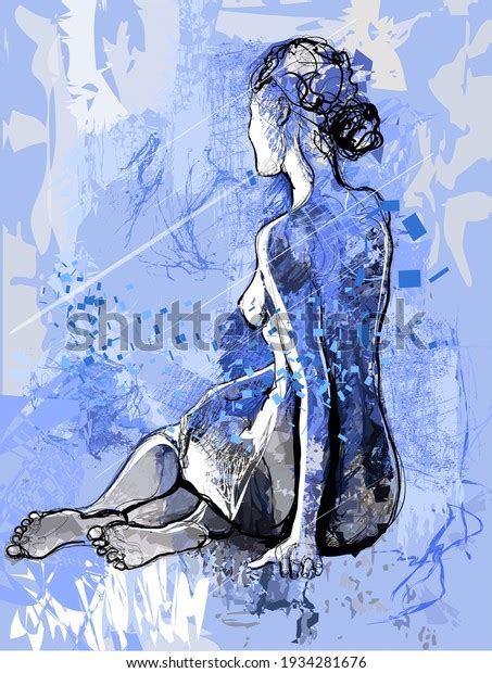 Beautiful Naked Woman Model Pose Over Stock Vector Royalty Free 1934281676 Shutterstock