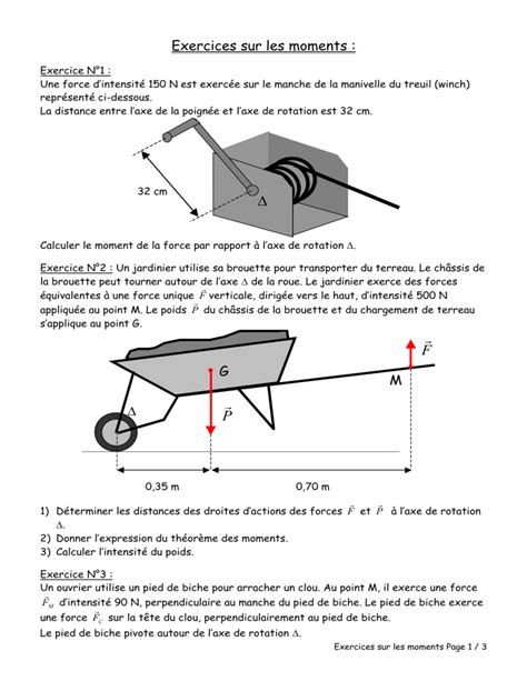 Exercice Sur Les Moments