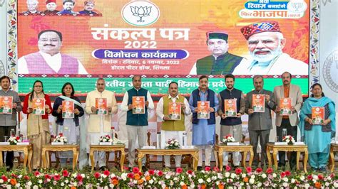 Himachal Elections Bjp Manifesto भाजपा का ‘संकल्प पत्र राज्य में समान