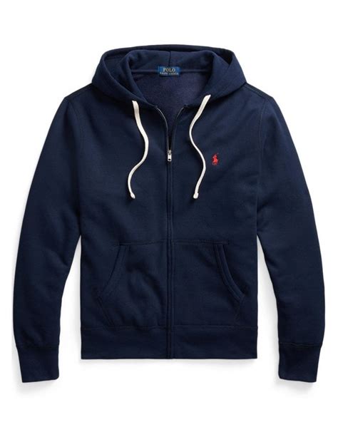 Polo Ralph Lauren Mens Rl Fleece Full Zip Hoodie Cruise Navy Jacket