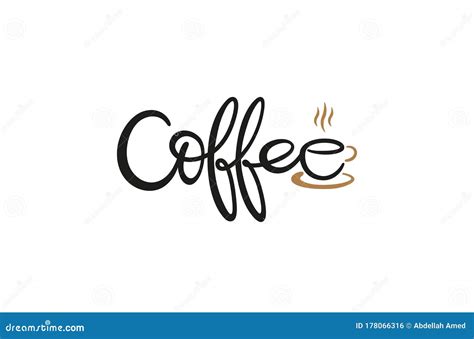 Creative Coffee Typography Logo Vector Illustration | CartoonDealer.com ...