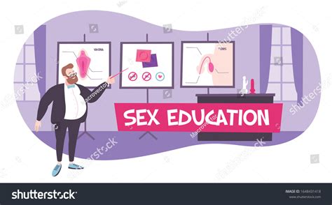 Sex Education Composition Indoor Scenery Character Stock Vector Royalty Free 1648431418